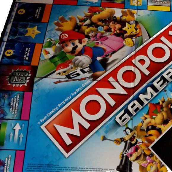 Monopoly Gamer Super Mario Bros Nintendo Board Game 2017 Hasbro Parker - Picture 2 of 6